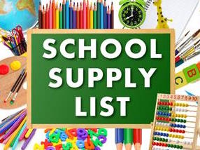 School Supply List clip art