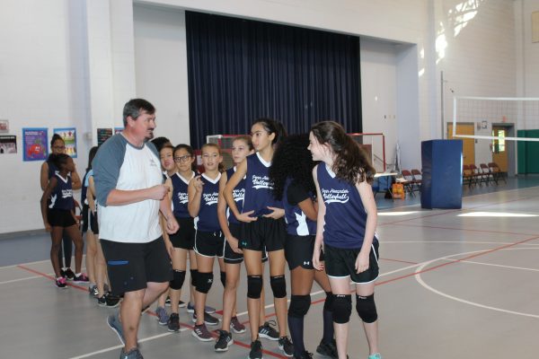 Penn Alexander Girls Volleyball team in action