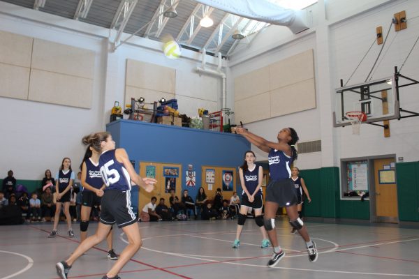 Penn Alexander Girls Volleyball team in action