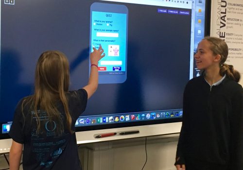 Middle School students completed their coding projects